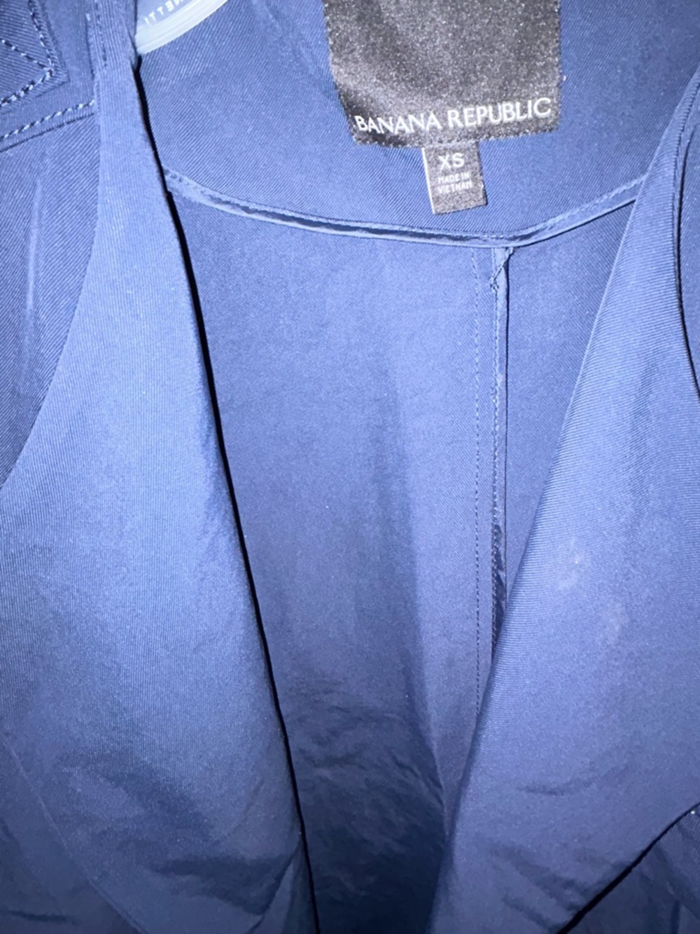 Banana Republic Navy Open-Front Sleeveless Vest - Picture 2 of 4